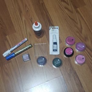 12 pc arts craft lot stamps ink cardmaking NEW